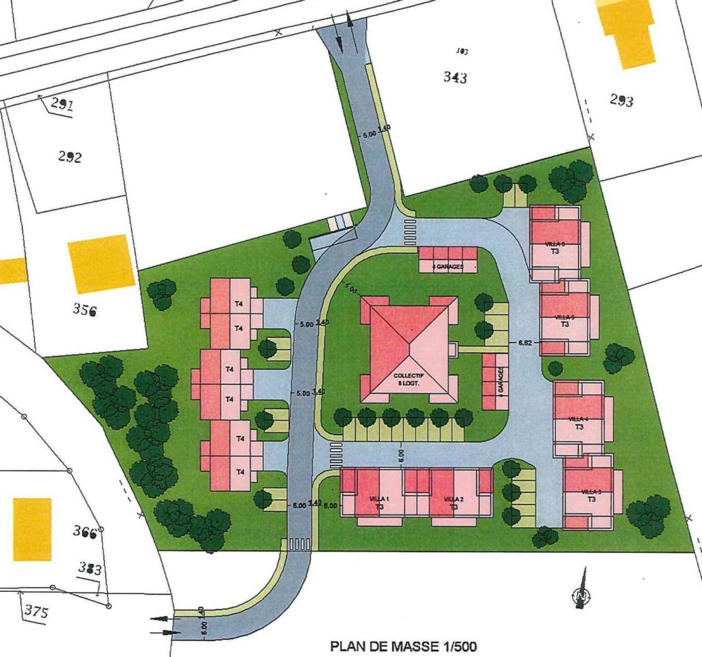Les jardins de Saubagnacd - plan masse